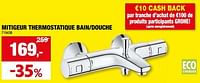 Promotions Mitigeur thermostatique bain-douche precision start - Grohe - Valide de 01/05/2024 à 21/05/2024 chez Hubo