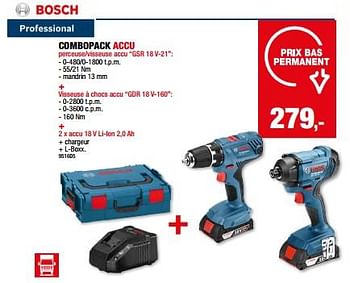 Promoties Bosch combopack accu - Bosch - Geldig van 01/05/2024 tot 21/05/2024 bij Hubo