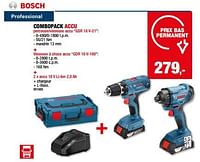 Promotions Bosch combopack accu - Bosch - Valide de 01/05/2024 à 21/05/2024 chez Hubo