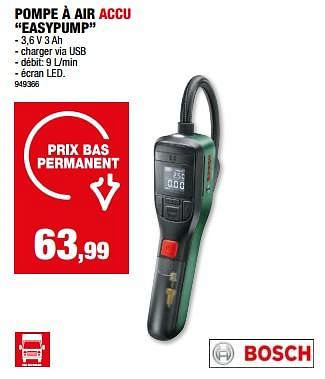 Promoties Bosch pompe à air accu easypump - Bosch - Geldig van 01/05/2024 tot 21/05/2024 bij Hubo