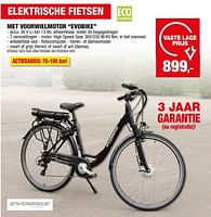 Promoties Elektrische fietsen met voorwielmotor evobike - Evobike - Geldig van 24/04/2024 tot 05/05/2024 bij Hubo