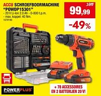 Powerplus accu schroefboormachine powdp15301-Powerplus