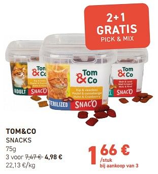 Promoties Tom+co snacks - Tom & Co - Geldig van 02/05/2024 tot 12/05/2024 bij Tom&Co