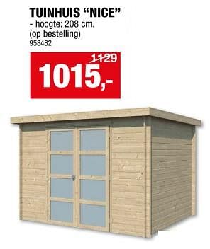 Promotions Tuinhuis nice - Gardenas - Valide de 24/04/2024 à 05/05/2024 chez Hubo