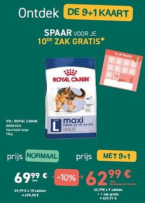 Promoties Royal canin brokken maxi adult large - Royal Canin - Geldig van 02/05/2024 tot 12/05/2024 bij Tom&Co