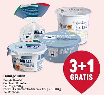 Promotions Mozzarella di bufala - Fattorie Garofalo  - Valide de 01/05/2024 à 08/05/2024 chez Delhaize