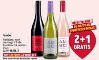 Promotions Ambo vin blanc, rosé ou rouge d’italie - Vins blancs - Valide de 01/05/2024 à 08/05/2024 chez Delhaize