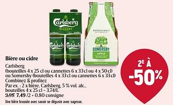 Promoties Bière, carlsberg, 5 % vol. alc., bouteilles - Carlsberg Luxe - Geldig van 01/05/2024 tot 08/05/2024 bij Delhaize