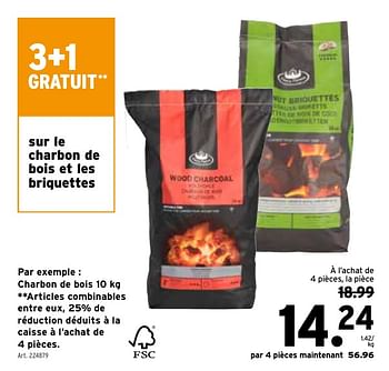 Promotions Charbon de bois - Produit maison - Gamma - Valide de 01/05/2024 à 07/05/2024 chez Gamma
