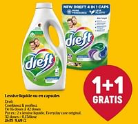 Promotions Lessive liquide, everyday care original - Dreft - Valide de 01/05/2024 à 08/05/2024 chez Delhaize