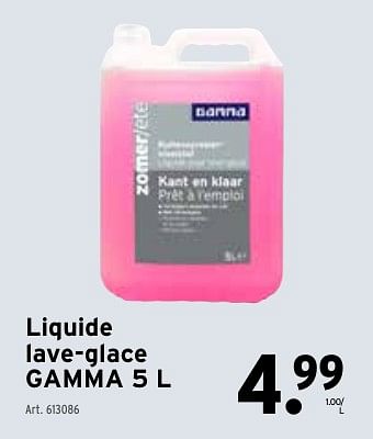 Promotions Liquide lave glace gamma - Produit maison - Gamma - Valide de 01/05/2024 à 07/05/2024 chez Gamma