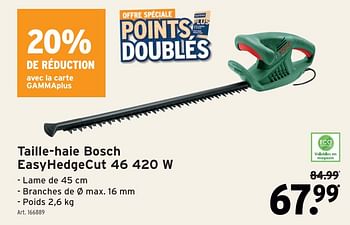 Promoties Taille haie bosch easyhedgecut 46 - Bosch - Geldig van 01/05/2024 tot 07/05/2024 bij Gamma