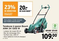 Promotions Tondeuse à gazon bosch arm 34 - Bosch - Valide de 01/05/2024 à 07/05/2024 chez Gamma