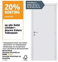 Promoties Solid schilderdeuren colore tubespaan deurblad - Solid - Geldig van 01/05/2024 tot 07/05/2024 bij Gamma