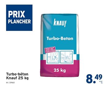 Promoties Turbo-béton knauf - Knauf - Geldig van 01/05/2024 tot 07/05/2024 bij Gamma