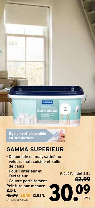 Promoties Gamma superieur - Gamma - Geldig van 01/05/2024 tot 07/05/2024 bij Gamma