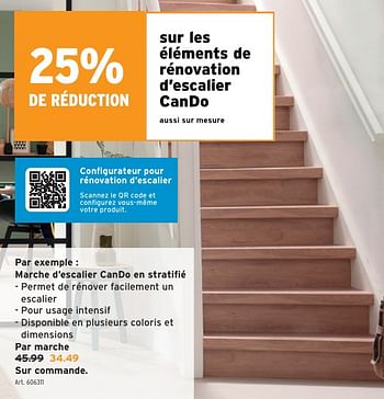 Promoties Marche d’escalier cando en stratifié - CanDo - Geldig van 01/05/2024 tot 07/05/2024 bij Gamma