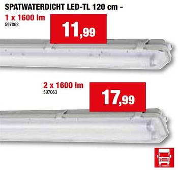 Promoties Spatwaterdicht led tl - Huismerk - Hubo  - Geldig van 24/04/2024 tot 05/05/2024 bij Hubo