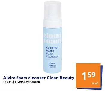 Promoties Alvira foam cleanser clean beauty - Alvira - Geldig van 01/05/2024 tot 07/05/2024 bij Action