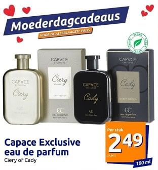 Promoties Capace exclusive eau de parfum - Capace - Geldig van 01/05/2024 tot 07/05/2024 bij Action