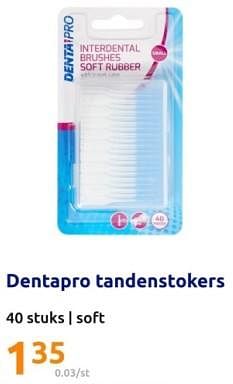 Promoties Dentapro tandenstokers - Dentapro - Geldig van 01/05/2024 tot 07/05/2024 bij Action