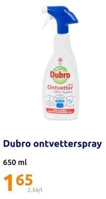 Promoties Dubro ontvetterspray - dubro - Geldig van 01/05/2024 tot 07/05/2024 bij Action