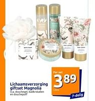 Promoties Lichaamsverzorging giftset magnolia - Huismerk - Action - Geldig van 01/05/2024 tot 07/05/2024 bij Action