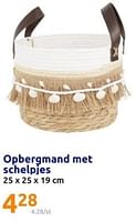 Promoties Opbergmand met schelpjes - Huismerk - Action - Geldig van 01/05/2024 tot 07/05/2024 bij Action