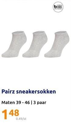 Promotions Pairz sneakersokken - Pairz - Valide de 01/05/2024 à 07/05/2024 chez Action