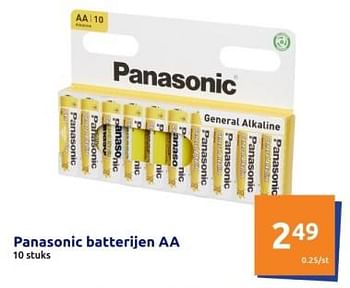 Promotions Panasonic batterijen aa - Panasonic - Valide de 01/05/2024 à 07/05/2024 chez Action