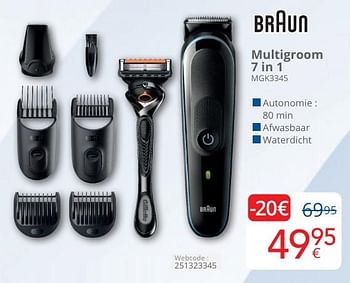 Promoties Braun multigroom 7 in 1 mgk3345 - Braun - Geldig van 01/05/2024 tot 31/05/2024 bij Eldi