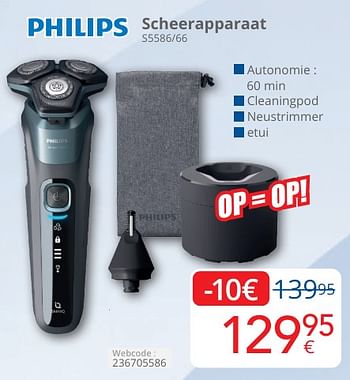 Promotions Philips scheerapparaat s5586-66 - Philips - Valide de 01/05/2024 à 31/05/2024 chez Eldi