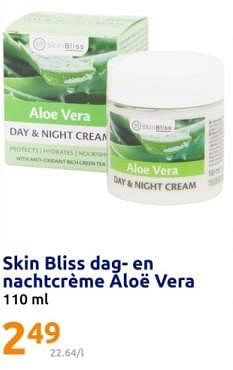 Promoties Skin bliss dag en nachtcréme aloé vera - Skin bliss - Geldig van 01/05/2024 tot 07/05/2024 bij Action