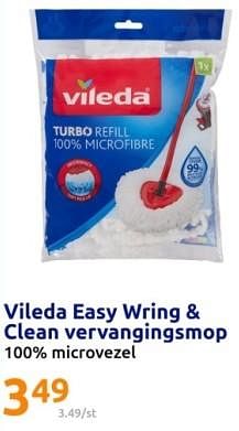 Promotions Vileda easy wring + clean vervangingsmop - Vileda - Valide de 01/05/2024 à 07/05/2024 chez Action