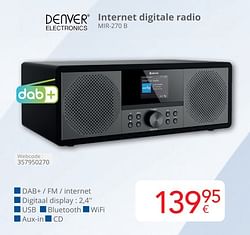 Denver electronics internet digitale radio mir-270 b