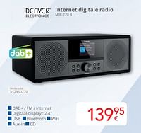 Denver electronics internet digitale radio mir-270 b-Denver Electronics