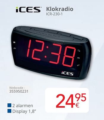 Promoties Ices klokradio icr-230-1 - Ices - Geldig van 01/05/2024 tot 31/05/2024 bij Eldi