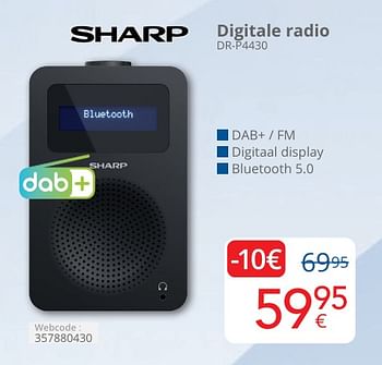 Promoties Sharp digitale radio dr-p4430 - Sharp - Geldig van 01/05/2024 tot 31/05/2024 bij Eldi