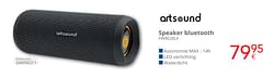 Artsound speaker bluetooth pwr02blk