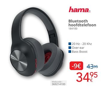 Promotions Bluetooth hoofdtelefoon 184100 - Hama - Valide de 01/05/2024 à 31/05/2024 chez Eldi
