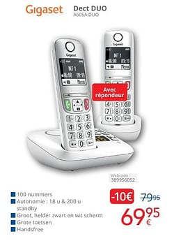Gigaset dect duo a605a duo