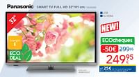 Promoties Panasonic smart tv full hd tx32m36e - Panasonic - Geldig van 01/05/2024 tot 31/05/2024 bij Eldi