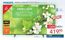 Philips smart ultra hd tv 43pus8108-12