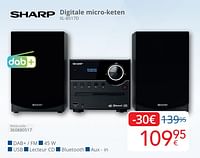 Promoties Sharp digitale micro-keten xl-b517d - Sharp - Geldig van 01/05/2024 tot 31/05/2024 bij Eldi