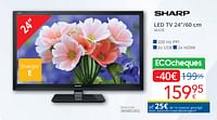 Promoties Sharp led tv 4e43e - Sharp - Geldig van 01/05/2024 tot 31/05/2024 bij Eldi