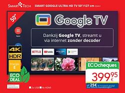 Smart tech smart google ultra hd tv 50va1