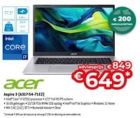 Promoties Acer aspire 3 a317 54 71ez - Acer - Geldig van 26/04/2024 tot 31/05/2024 bij Exellent