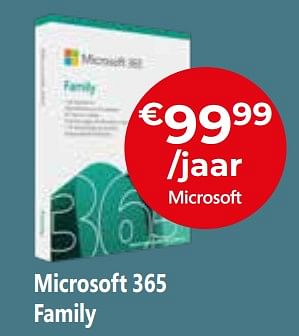 Promotions Microsoft 365 family - Microsoft - Valide de 26/04/2024 à 31/05/2024 chez Exellent