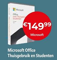 Promoties Microsoft office thuisgebruik en studenten - Microsoft - Geldig van 26/04/2024 tot 31/05/2024 bij Exellent