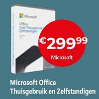 Promoties Microsoft office thuisgebruik en zelfstandigen - Microsoft - Geldig van 26/04/2024 tot 31/05/2024 bij Exellent